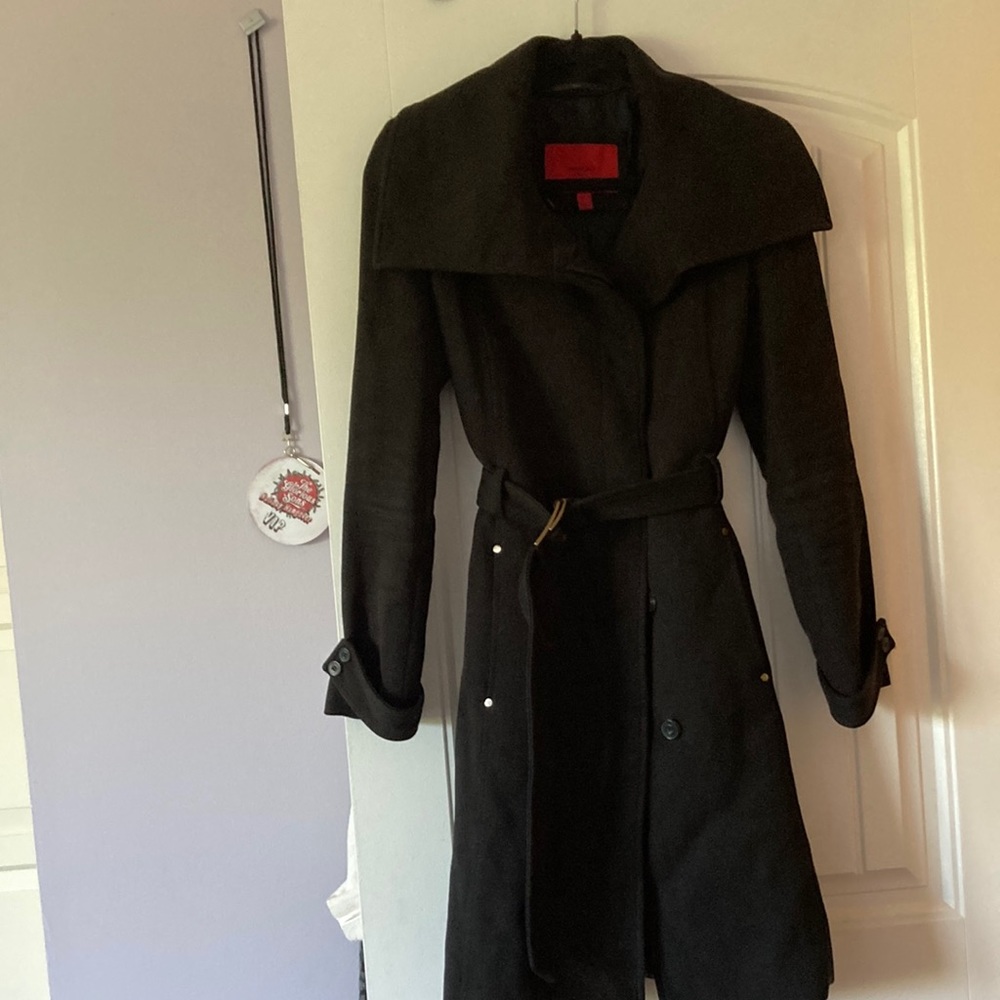 Mango suit belted fall coat size medium